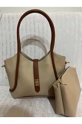 کیف دستی بژ زنانه سایز متوسط joy fashion - کد 900238453