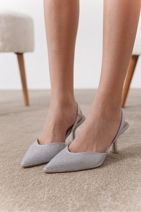 کفش استایلیتو طوسی پاشنه نازک öz se shoes - کد 901405437