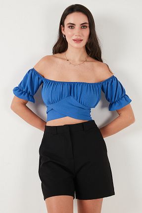 بلوز آبی زنانه ساده Lela - کد 900257614