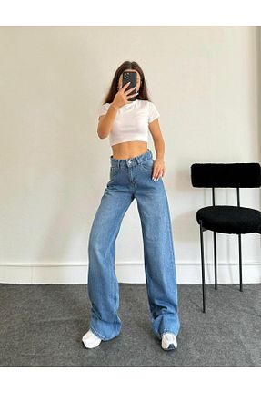 شلوار جین آبی زنانه پاچه ساده Butik - کد 900269531