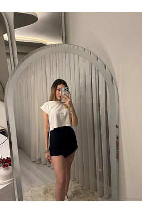 دامن سرمه ای زنانه پارچه Butik - کد 900232384