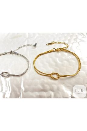 دستبند نقره زرد زنانه 925 عیار LUK JEWELRY - کد 900279997