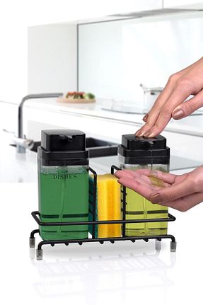 جا صابونی مشکی فلزی Okyanus Home - کد 831058534