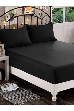 ست ملحفه دونفره مشکی کش دار Home - کد 892026964