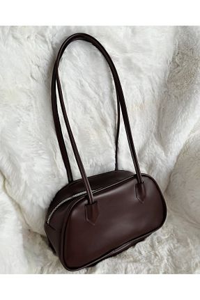 کیف دوشی قهوه ای زنانه چرم مصنوعی Melos Butik - کد 896996948
