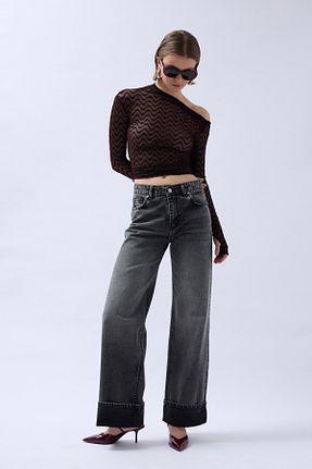 شلوار جین مشکی زنانه رگولار Black Fashion - کد 901442816