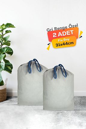 سبد لباس طوسی پارچه Palm Design - کد 347592741