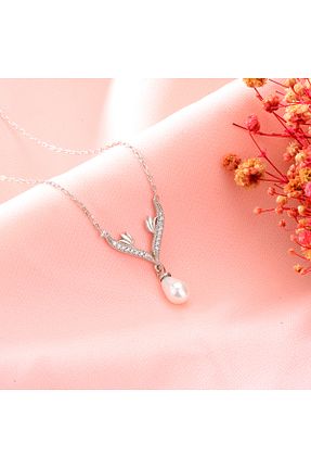 گردنبند نقره طوسی زنانه 925 عیار TAYFUNSİLVER - کد 900429322