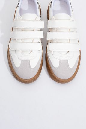 کفش اسنیکر سفید زنانه چرم مصنوعی luvishoes - کد 900304489