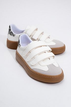 کفش اسنیکر سفید زنانه چرم مصنوعی luvishoes - کد 900304489