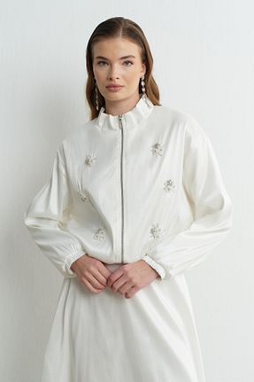 ست بالاتنه و پائین تنه نباتی زنانه بافتنی Ahel Tasarım - کد 900304908