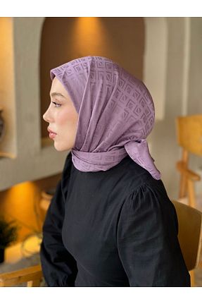 روسری بنفش پنبه ای Modakaşmir - کد 900324596
