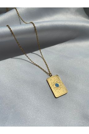 گردنبند استیل ( فولاد ) طلائی زنانه استیل ضد زنگ QUATTRO ACCESSORİO - کد 831631427