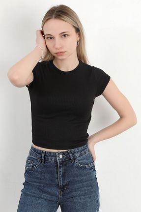 بادی مشکی زنانه یقه دوچرخه GİYSA - کد 900390403