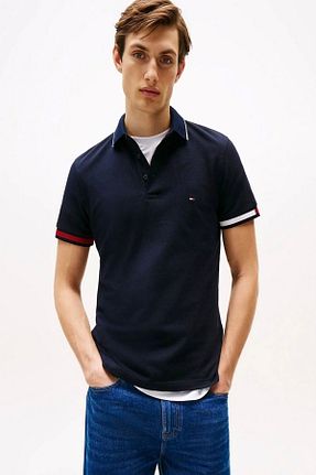 پولوشرت سرمه ای مردانه پنبه ای Tommy Hilfiger - کد 896620303