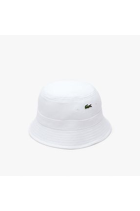 کلاه سفید زنانه پنبه ای Lacoste - کد 117261444
