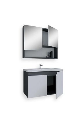 قفسه حمام طوسی MDF TETA HOME - کد 815767471
