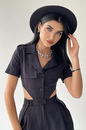 سرهمی مشکی زنانه آستین کوتاه bayansepeti - کد 900377232