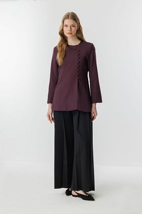 کت حجاب زرشکی Fitted Hooopstore - کد 900378605