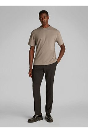 تیشرت قهوه ای مردانه اورسایز Calvin Klein - کد 900365376