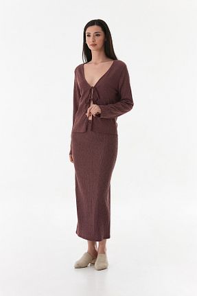 دامن بنفش زنانه پارچه Fullamoda - کد 900356941