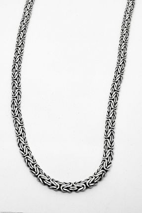 گردنبند نقره طوسی مردانه 925 عیار oya silver - کد 900385099