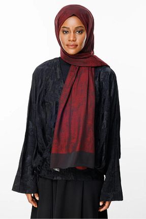 شال زرشکی زنانه کشمیر Mooncorn - کد 900392697