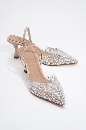 کفش مجلسی بژ زنانه چرم مصنوعی luvishoes - کد 900387888
