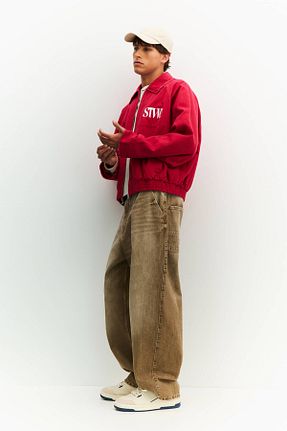 شلوار جین آبی مردانه پاچه لوله تفنگی Pull & Bear - کد 897920494