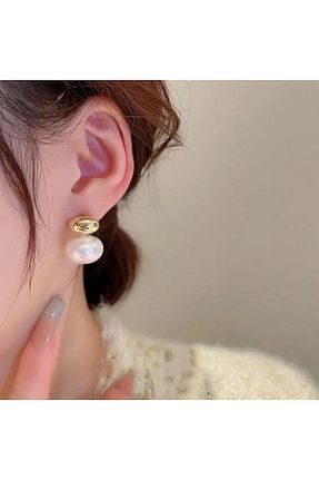 گوشواره استیل (فولاد) طلائی زنانه استیل (فولاد) VenüsDesign - کد 820018527