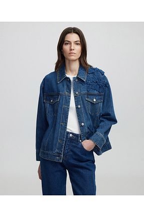 کاپشن آبی زنانه رگولار İpekyol - کد 900377290