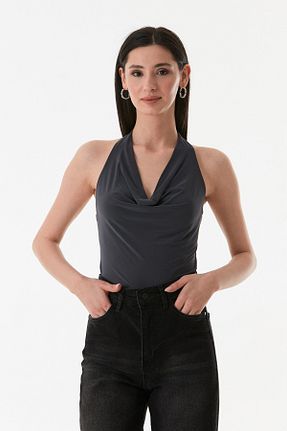 بلوز طوسی زنانه ساده Fullamoda - کد 900358453