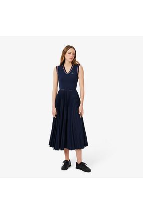 دامن سرمه ای زنانه ساده Lacoste - کد 900383283