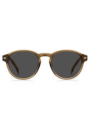 عینک آفتابی قهوه ای مردانه UV400 Hugo Boss - کد 777680677