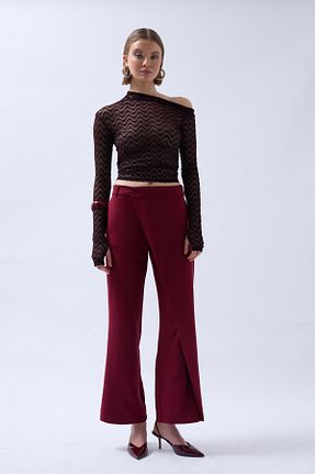 شلوار زرشکی زنانه پنبه ای Black Fashion - کد 901442409
