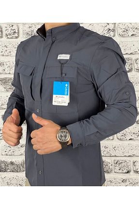 پیراهن طوسی مردانه اسلیم Genel Markalar - کد 900412277