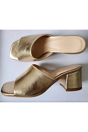 دمپائی طلائی زنانه چرم خالص MODA - کد 900430096