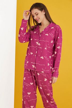 ست لباس راحتی بنفش زنانه پنبه ای Strawberry - کد 900412079