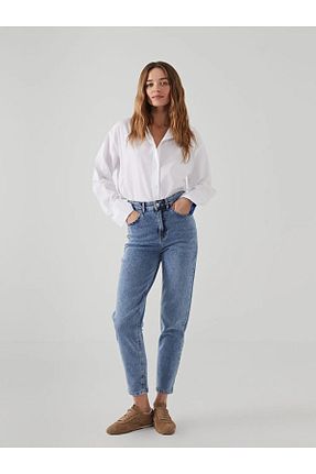 شلوار آبی زنانه پنبه ای LC Waikiki - کد 900434555