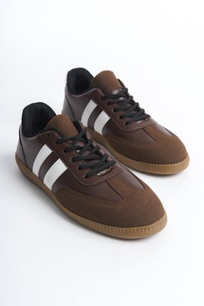 کفش اسنیکر قهوه ای زنانه بند دار lavishoes - کد 900481017
