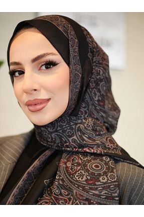 روسری مشکی پنبه پلی استر efdal şal eşarp - کد 900487767