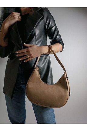 کیف دوشی قهوه ای زنانه چرم مصنوعی Glemix - کد 900279231