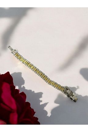 دستبند استیل (فولاد) طوسی زنانه استیل (فولاد) MAROVOAY - کد 900493434
