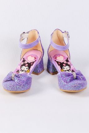کفش مجلسی بنفش بچه گانه پارچه ای NS Little - کد 901817941