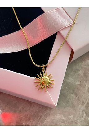 گردنبند استیل ( فولاد ) طلائی h&b design jewel - کد 900503164