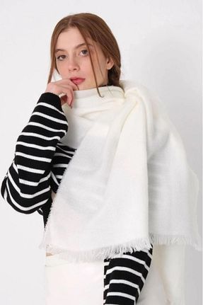 شال گردن سفید زنانه پشمی shieba outlet - کد 800116027