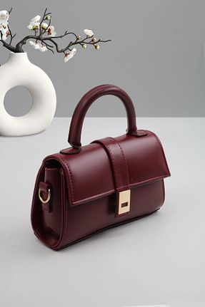 کیف دوشی زرشکی زنانه چرم مصنوعی MILANOFOX - کد 900515752