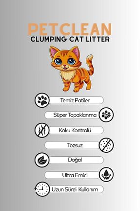 شن گربه Doğal/Bentonit Kumlar Pet Clean - کد 871336038