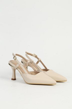 کفش پاشنه بلند کلاسیک نباتی زنانه پاشنه ضخیم Pierre Cardin - کد 900538247