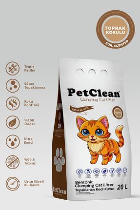 شن گربه Doğal/Bentonit Kumlar Pet Clean - کد 871336041